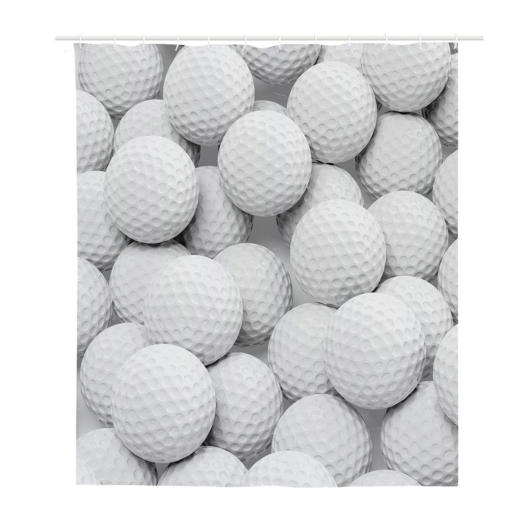 Golf Ball 3D Print Polyester Shower Curtain