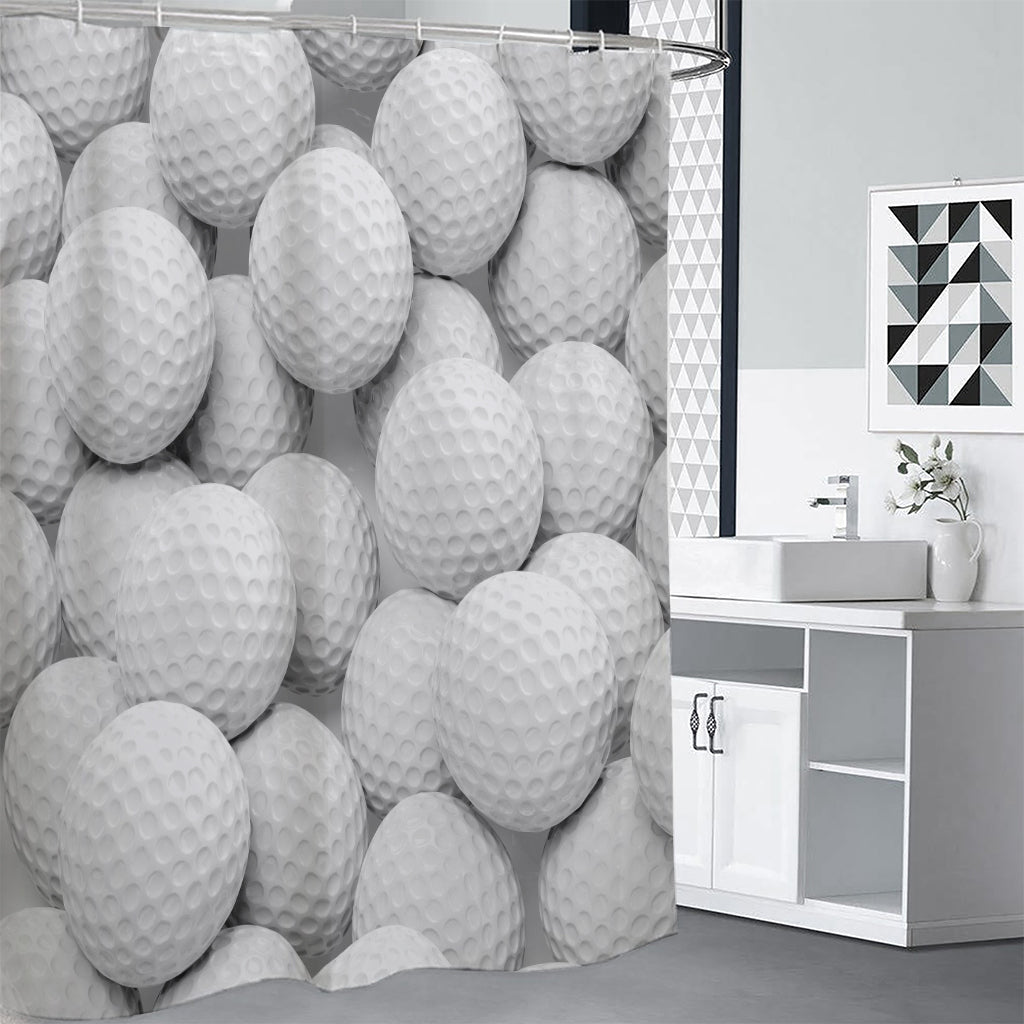 Golf Ball 3D Print Premium Shower Curtain