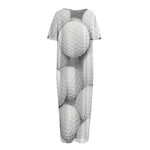 Golf Ball 3D Print Short Sleeve Long Nightdress