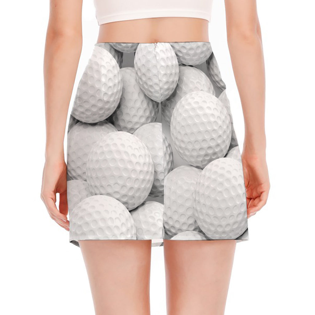 Golf Ball 3D Print Side Slit Mini Skirt