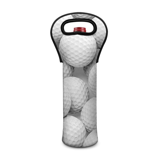Golf Ball 3D Print Single Neoprene Wine Tote