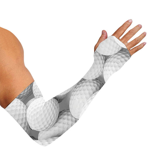 Golf Ball 3D Print Sun Protection Arm Sleeves