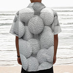 Golf Ball 3D Print Textured Short Sleeve Shirt