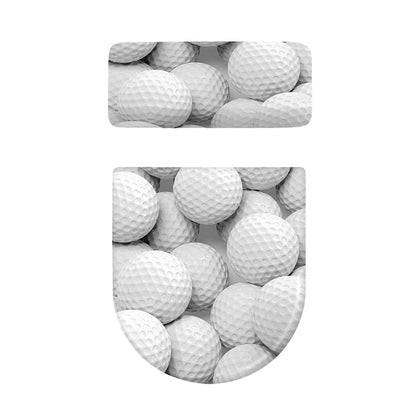 Golf Ball 3D Print Toilet Lid And Tank Cover Set