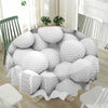 Golf Ball 3D Print Waterproof Round Tablecloth