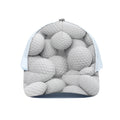 Golf Ball 3D Print White Mesh Trucker Hat