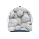Golf Ball 3D Print White Mesh Trucker Cap