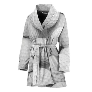 Golf Ball 3D Print Women's Bathrobe