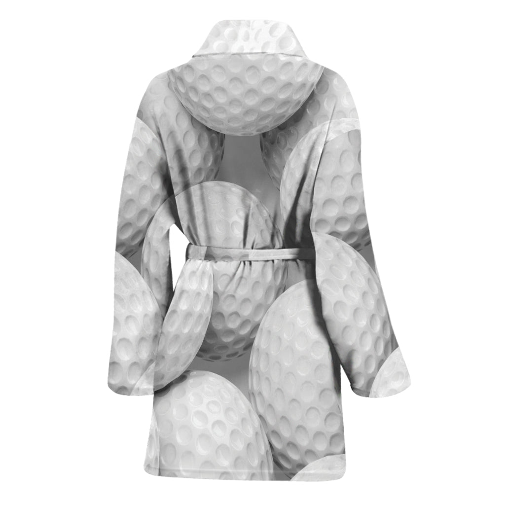 Golf Ball 3D Print Women's Bathrobe