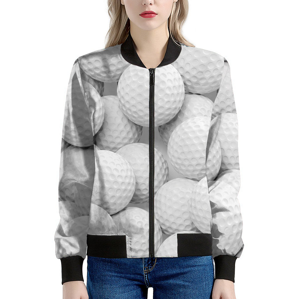 Golf Ball 3D Print Women's Bomber Jacket