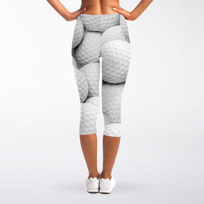 Golf Ball 3D Print Women's Capri Leggings