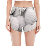 Golf Ball 3D Print Women's Split Running Shorts
