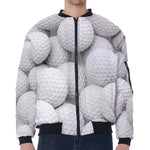 Golf Ball 3D Print Zip Sleeve Bomber Jacket