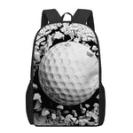Golf Ball Breaking Wall Print 17 Inch Backpack