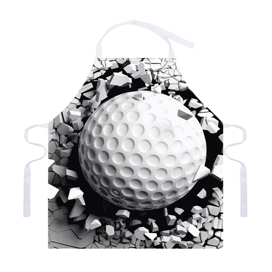 Golf Ball Breaking Wall Print Adjustable Apron