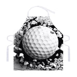 Golf Ball Breaking Wall Print Adjustable Apron
