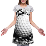 Golf Ball Breaking Wall Print Adjustable Apron