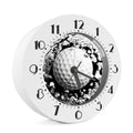 Golf Ball Breaking Wall Print Alarm Clock