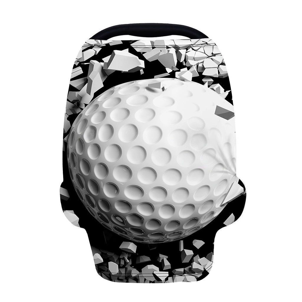 Golf Ball Breaking Wall Print Baby Seat Cover