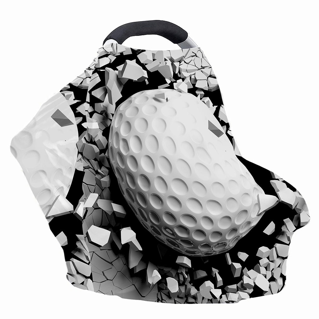 Golf Ball Breaking Wall Print Baby Seat Cover