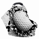 Golf Ball Breaking Wall Print Baby Seat Cover