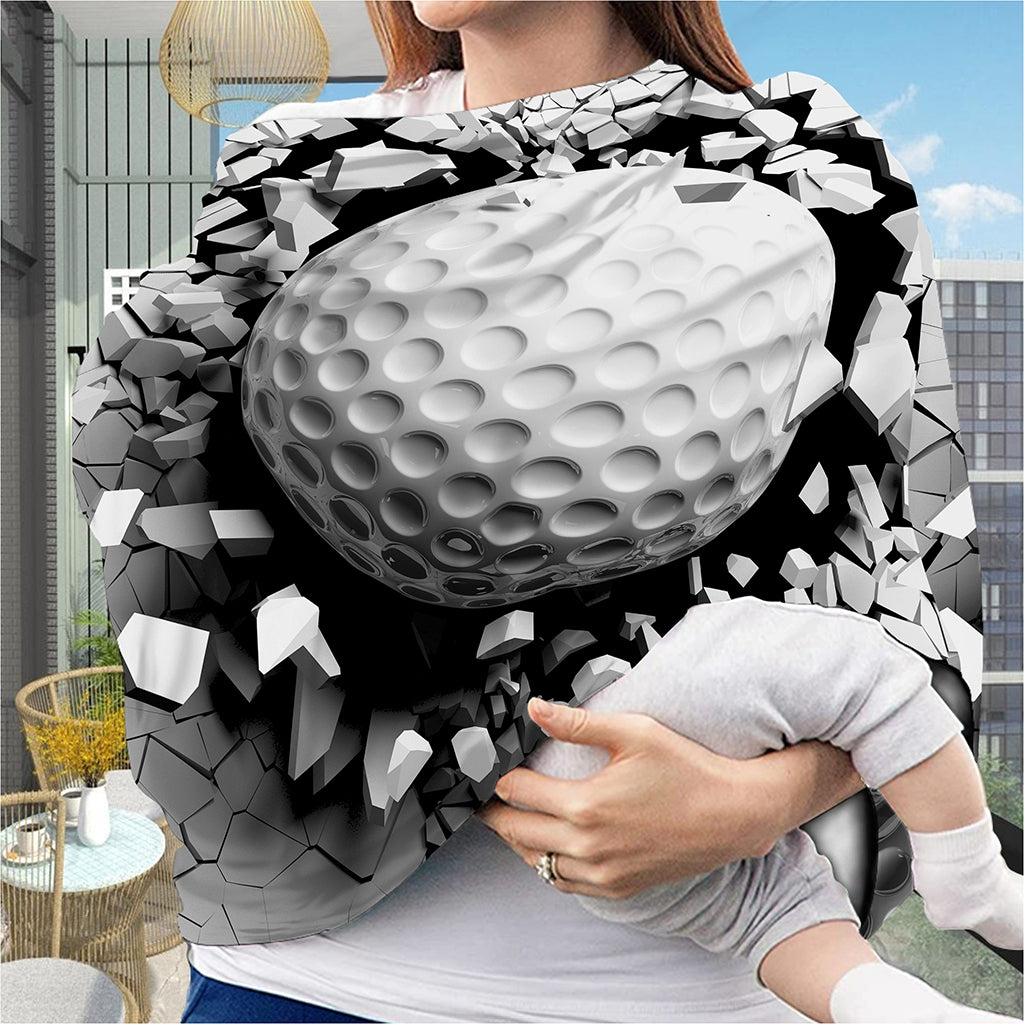 Golf Ball Breaking Wall Print Baby Seat Cover