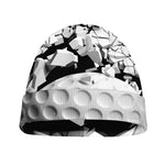 Golf Ball Breaking Wall Print Beanie