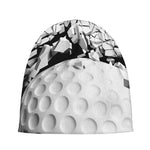 Golf Ball Breaking Wall Print Beanie