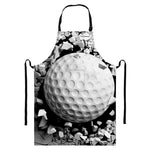 Golf Ball Breaking Wall Print Bib Apron With Pocket