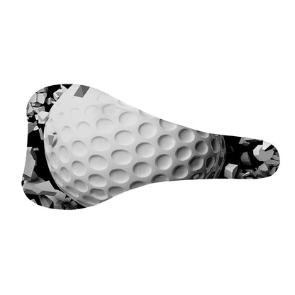 Golf Ball Breaking Wall Print Bicycle Seat Cover