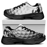 Golf Ball Breaking Wall Print Black Chunky Shoes