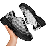 Golf Ball Breaking Wall Print Black Chunky Shoes