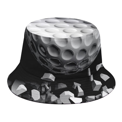 Golf Ball Breaking Wall Print Bucket Hat