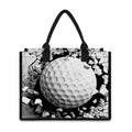 Golf Ball Breaking Wall Print Canvas Tote Bag