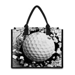 Golf Ball Breaking Wall Print Canvas Tote Bag