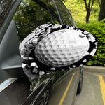 Golf Ball Breaking Wall Print Car Side Mirror Covers
