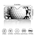 Golf Ball Breaking Wall Print Car Windshield Sun Shade