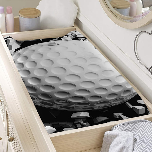 Golf Ball Breaking Wall Print Changing Pad Cover