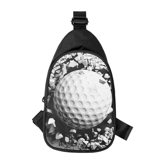 Golf Ball Breaking Wall Print Chest Bag