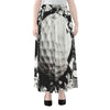 Golf Ball Breaking Wall Print Chiffon Maxi Skirt