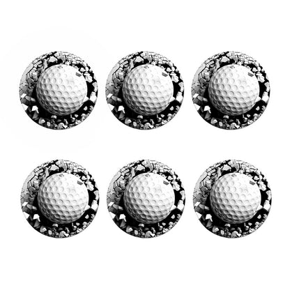 Golf Ball Breaking Wall Print Coaster Set