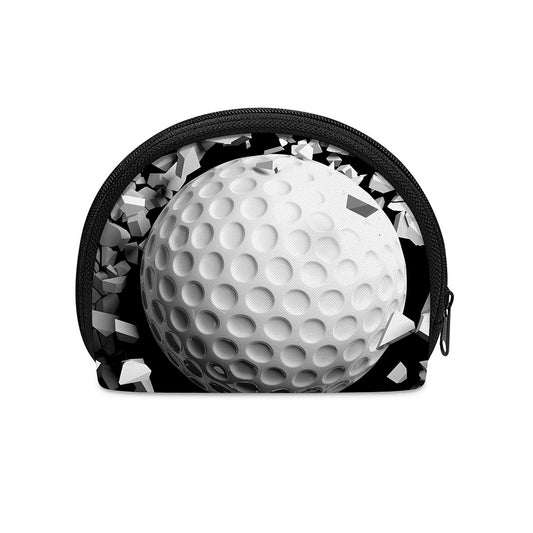 Golf Ball Breaking Wall Print Coin Purse