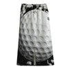 Golf Ball Breaking Wall Print Cotton Front Slit Maxi Skirt