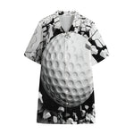Golf Ball Breaking Wall Print Cotton Hawaiian Shirt