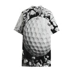 Golf Ball Breaking Wall Print Cotton Hawaiian Shirt