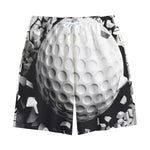 Golf Ball Breaking Wall Print Cotton Shorts