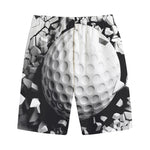 Golf Ball Breaking Wall Print Cotton Shorts