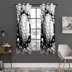 Golf Ball Breaking Wall Print Curtain