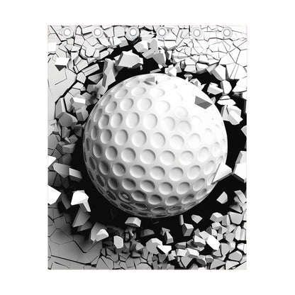 Golf Ball Breaking Wall Print Curtain