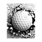 Golf Ball Breaking Wall Print Curtain